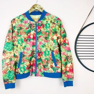 Elf Sack Floral Succulent Bomber shape jacket